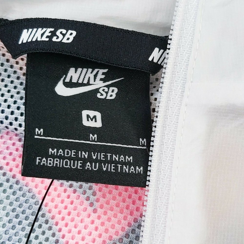 Nike SB Paradise Windbreaker Men's Skateboarding Jacket White Floral DD0368-100 - Picture 7 of 9
